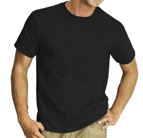 blank cotton T shirt promotion t shirt plain black cotton tee 190gsm ...