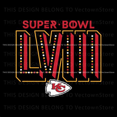 Super Bowl LVIII Kansas City Chiefs Logo SVG