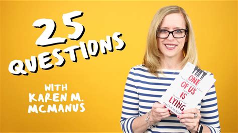 ️ 25 Questions with ONE OF US IS LYING Author Karen McManus - YouTube