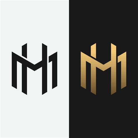 Monogram Letter Initial H M HM MH Logo Design Template 3541235 Vector ...