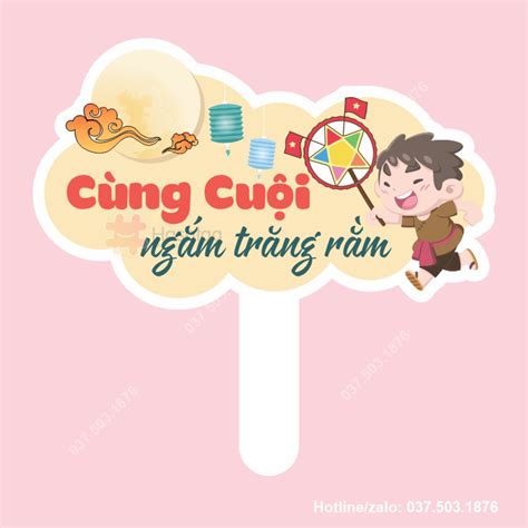 Hashtag Trung Thu, Bảng cầm tay chụp ảnh vui Tết Trung Thu