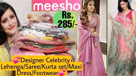 Meesho Haul | Meesho Celebrity Style lehenga/Saree/Maxi Dress/Footwear ...