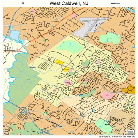 West Caldwell New Jersey Street Map 3478500