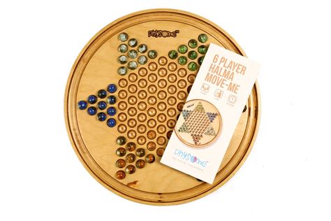 CHINESE CHECKERS, STRATEGY Games, Wooden Checkers Board, Halma Move 6 Player Glass Marbles ...