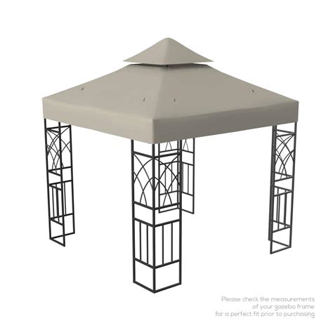 Gazebo Canopy Replacement Top 10x10 - Double Tier Patio Canopy Cover ...