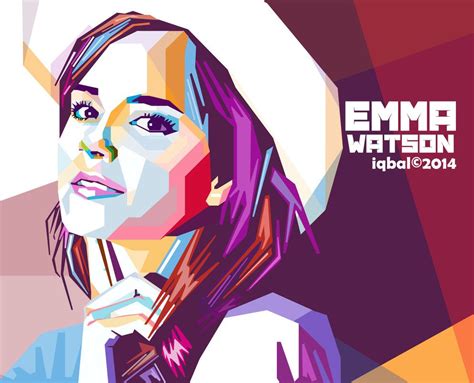 Abstract Portrait, Portrait Painting, Abstract Art, Emma Watson, Pop ...