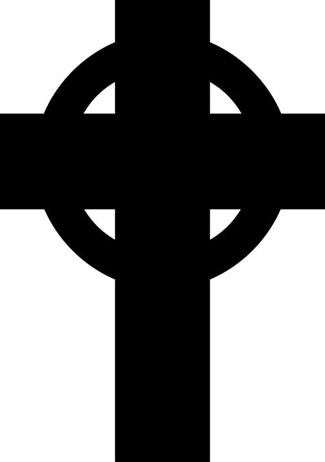 Clipart - Simple Celtic Cross Silhouette