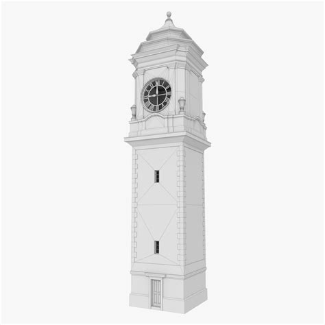 3d clock tower interior exterior model