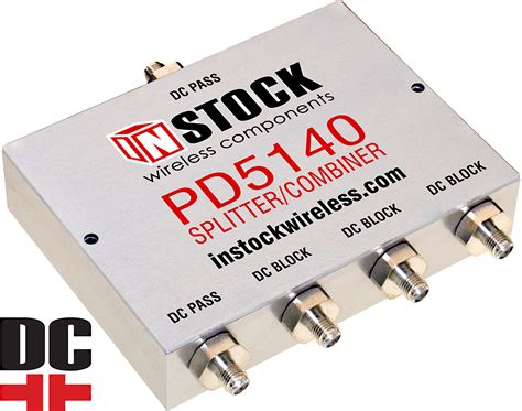 PD5140, SMA, 4 Way, DC Block RF Power Divider Combiner, Microwave, L ...