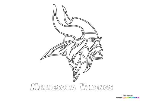 Minnesota Vikings NFL logo - Coloring Pages for kids