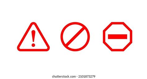 Stop Signs Collection Red Traffic Signs Stock Vector (Royalty Free ...