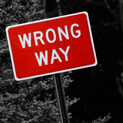 Wrong Way Sign Free Stock Photo - Public Domain Pictures