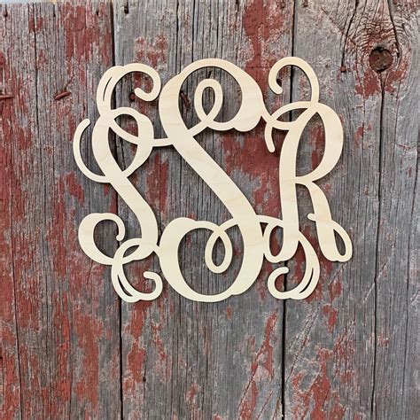 Wood Monogram Wall Decor - Etsy