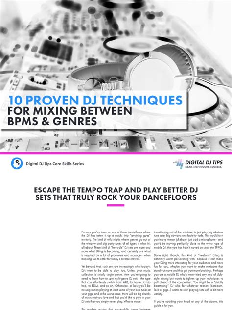 10 Proven DJ Techniques For Mixing | PDF | Disc Jockey | Tempo