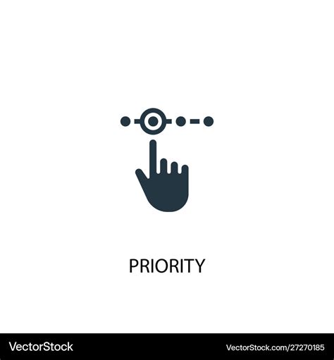 Priority icon simple element Royalty Free Vector Image