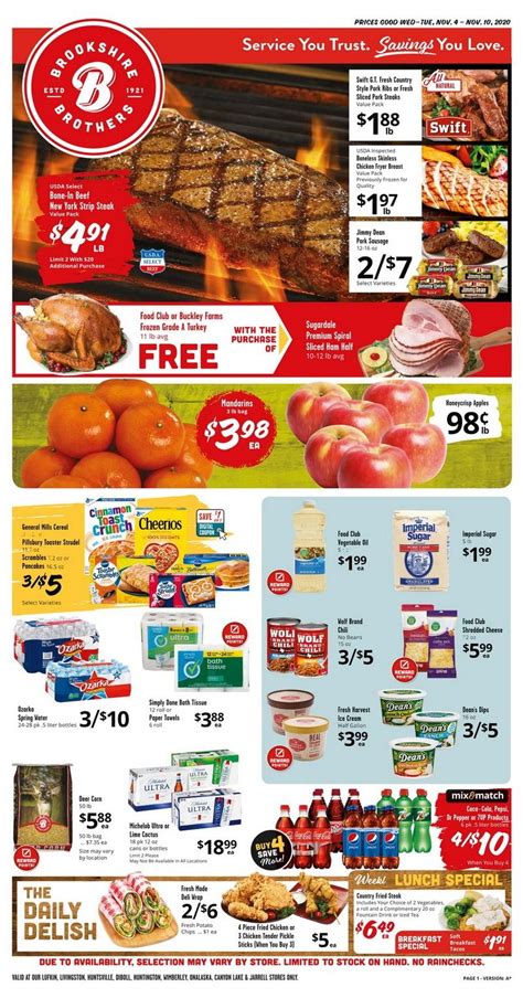 Brookshire Brothers Weekly Ad Nov 04 – Nov 10, 2020