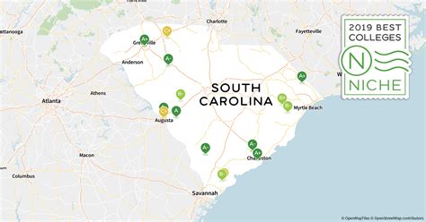 Colleges In South Carolina Map - Time Zones Map