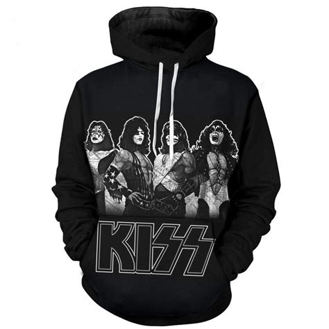 Kiss Hoodie 3D Full Printing - and FREE Shipping | Hoodies, Band ...