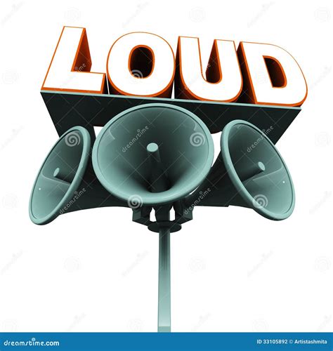 Loud stock illustration. Image of prominence, announce - 33105892