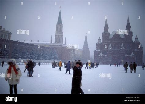 Red Square in Winter Moscow Russia Stock Photo - Alamy