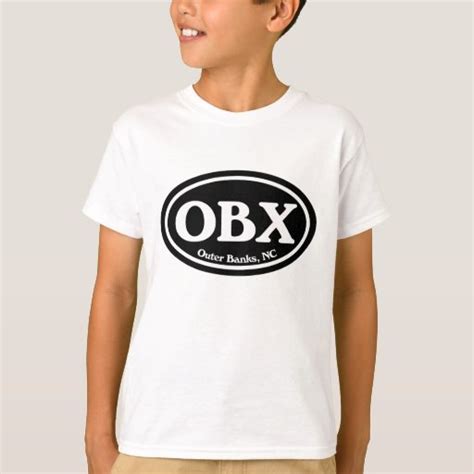 OBX Outer Banks Black Oval T-Shirt | Zazzle