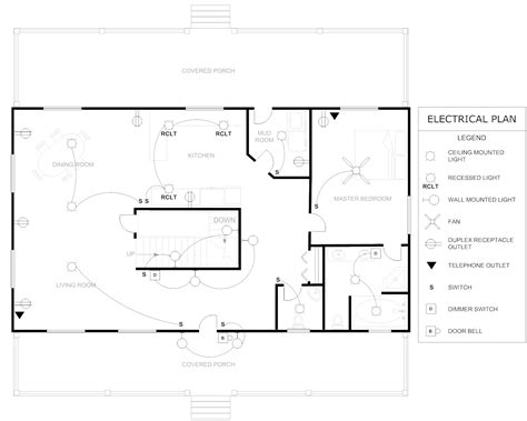 Electrical plan, Electrical layout, Floor plan drawing