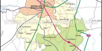 Bangalore south map - Map of Bangalore south (Karnataka - India)