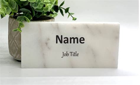 Personalized Marble Desk Name Plate Marble Stone Desktop | Etsy