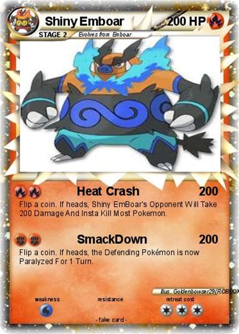 Pokémon Shiny Emboar 23 23 - Heat Crash - My Pokemon Card