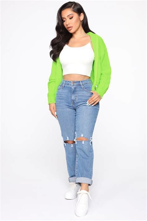 It's About Time Hooded Sweater - Neon Green | Neon green outfits ...