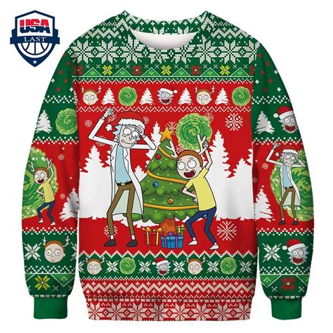 HOT Christmas Tree Rick And Morty Ugly Christmas Sweater - Saleoff