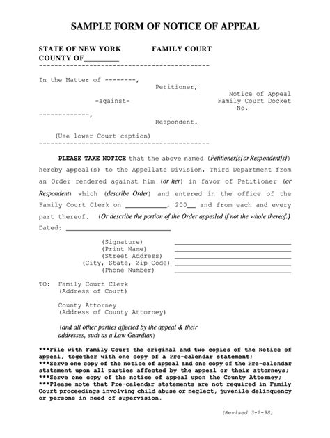 Notice of appeal sample: Fill out & sign online | DocHub