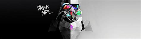 HD wallpaper: abstract, Dark side, darth vader, digital art, Dual Monitors | Wallpaper Flare