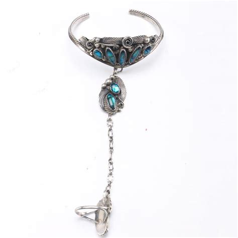 Justin Morris Sterling Silver Slave Bracelet With Abalone Shell And ...