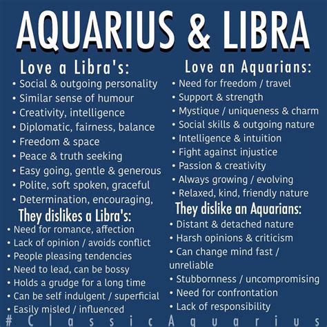 #Aquarius & #Libra relationship. Listed above are the positive aspects ...