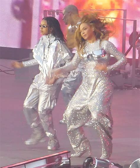 Blue Ivy & Beyonce Match In Silver Outfits On Renaissance Tour ...