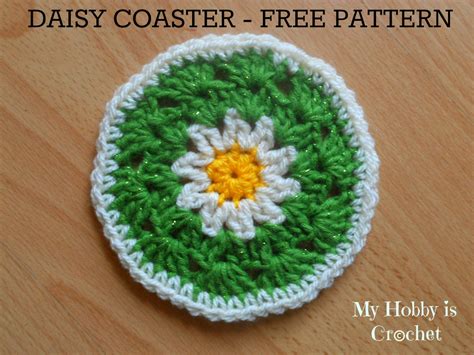 My Hobby Is Crochet: Crochet Daisy / Flower Coaster - Free Pattern with Tutorial