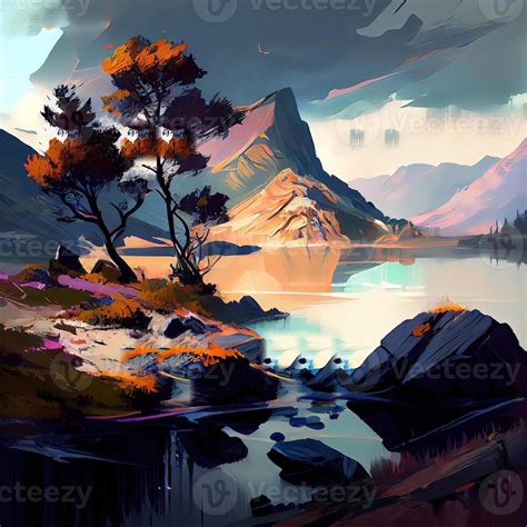 Landscape Art - Ai Generated 22416414 Stock Photo at Vecteezy