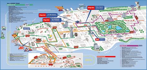 Large printable tourist attractions map of Manhattan, New York city ...