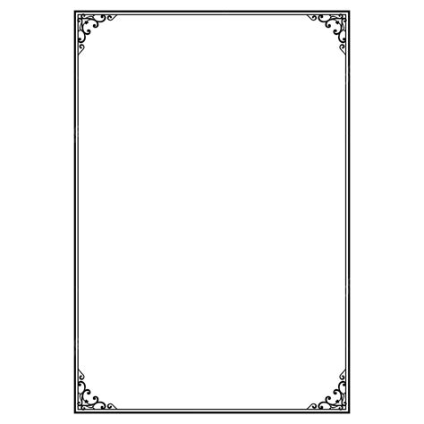 Black Border A4 Page Paper, Black Border, A4 Border, Borders PNG Transparent Clipart Image and ...