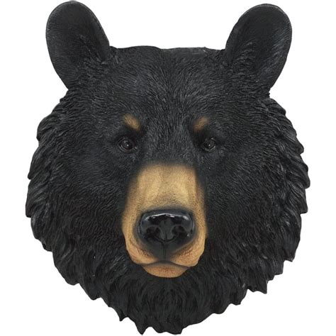 Millwood Pines The Brave Black Bear Head Wall Decor Plaque 8"Tall Taxidermy Art Decor Sculpture ...