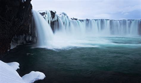 Peaceful Winter Scene At Godafoss, Iceland - Matt Tilghman Photography