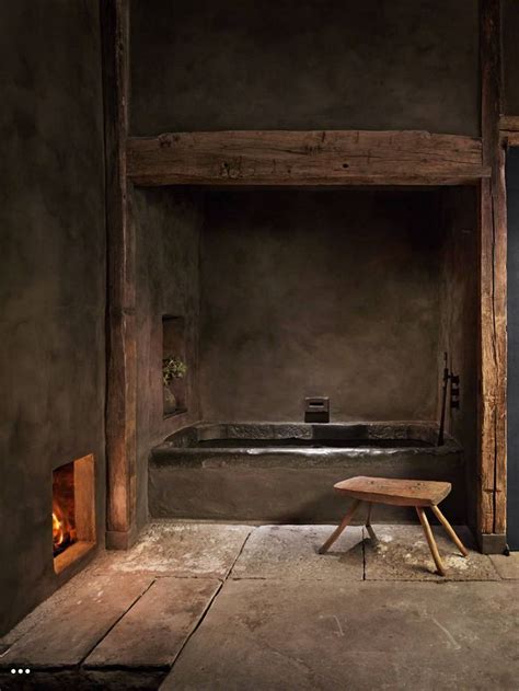 Dark medieval bathroom | Interior architecture design, Rustic interiors ...