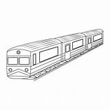 Premium Vector  Coloring Book electric train sketch template