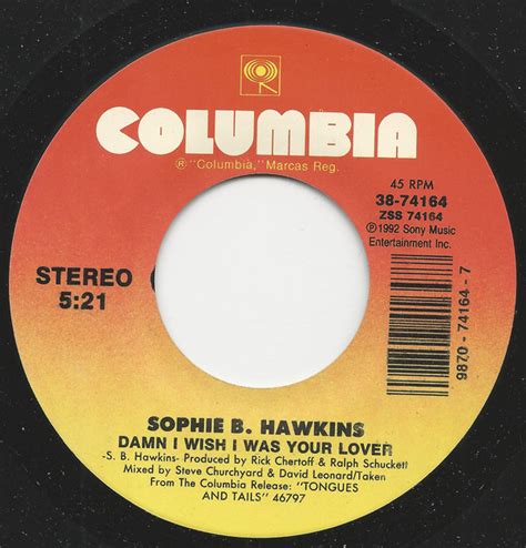 Sophie B. Hawkins – Damn I Wish I Was Your Lover (1992, Vinyl) - Discogs