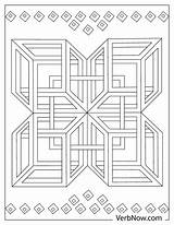 Free GEOMETRIC Coloring Pages & Book For Download Printable PDF  VerbNow sketch template