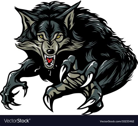 Werewolf character design Royalty Free Vector Image