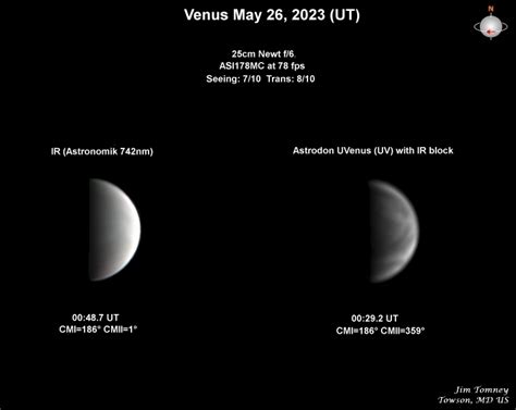 Venus 2023-05-26 in UV and IR - Major & Minor Planetary Imaging ...