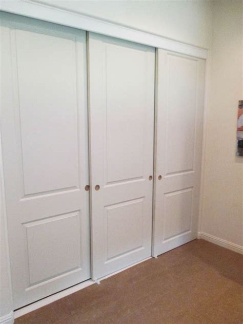 3-panel, 3-track Molded Panel Closet Doors are a popular choice among homeowners! With th ...