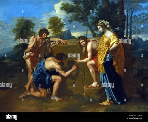 The Arcadian Shepherds or Et In Arcadia Ego (1640) Nicolas Poussin 1594-1665 France French Stock ...